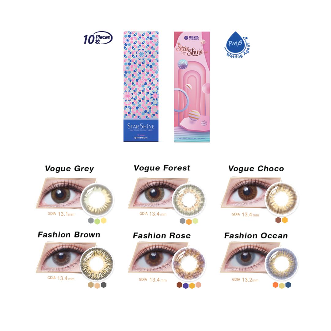 Fashion Brown-Star Shine 1 Day Color Contact Lenses 10pcs