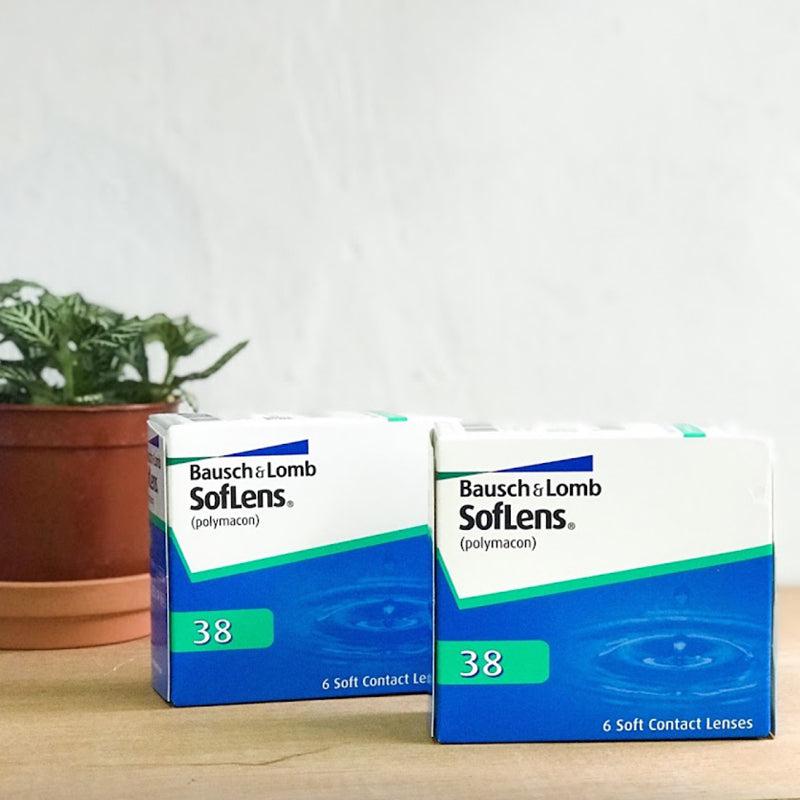 Bausch & Lomb Soflens 38 Monthly Clear Contact Lenses 6pcs