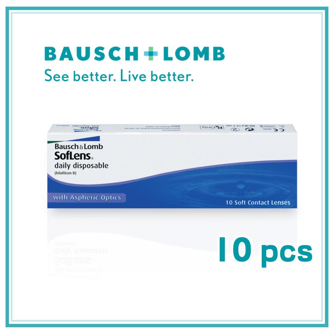 Bausch & Lomb Soflens Daily Disposable Clear Contact Lenses 10pcs